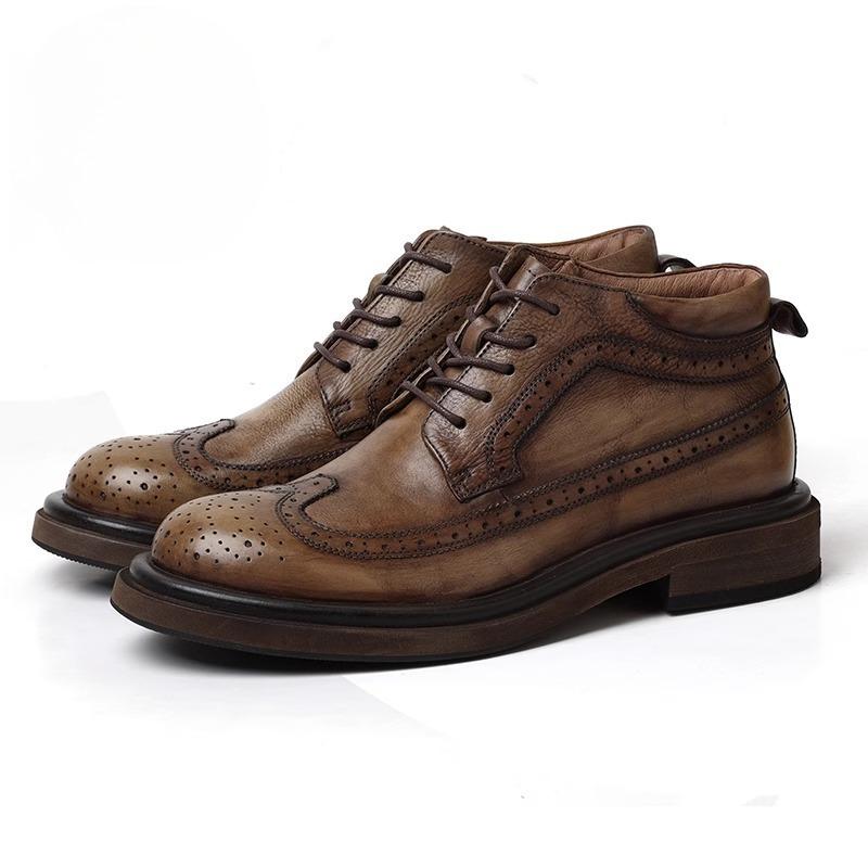 Men'S Shoes Hey Dude - İngiliz Brogue Oyma Yüksek Top Iş