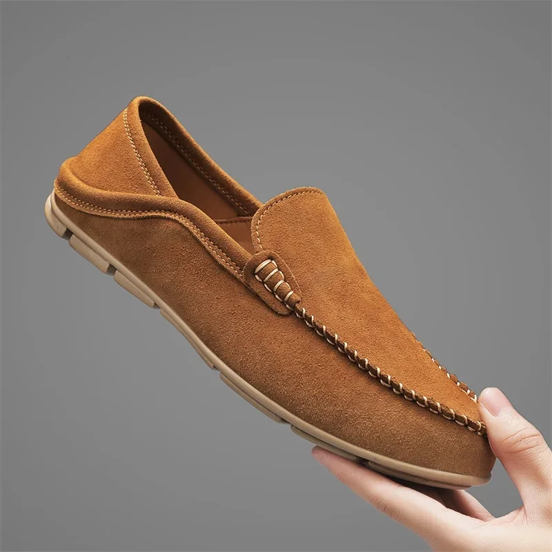 Men'S Shoes Hey Dude - Moda Süet Deri Erkek Loafer Ayakkabılar,
