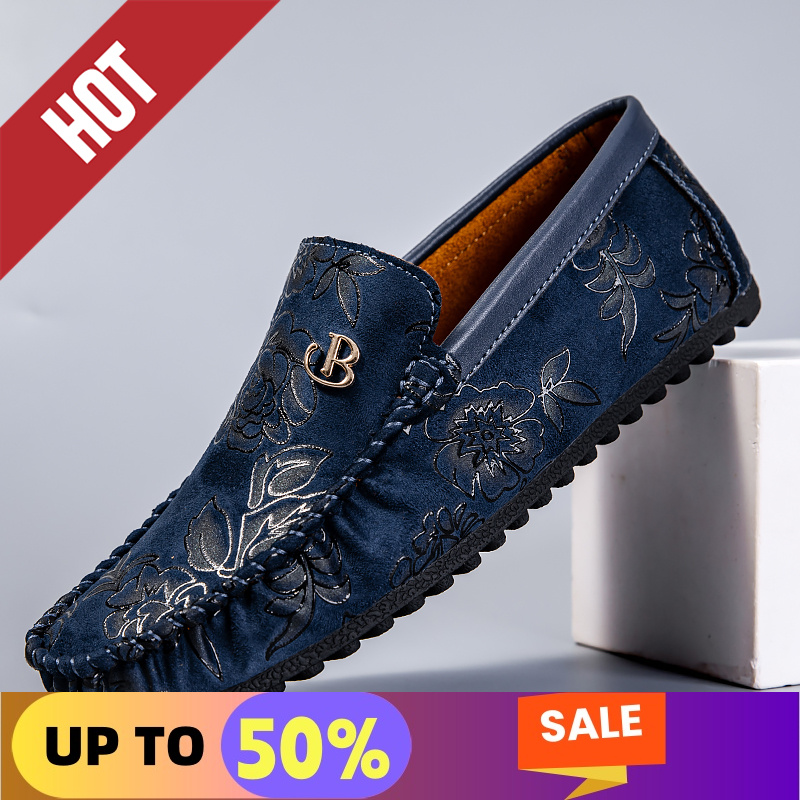 Men'S Shoes Hey Dude - Eğlence deri makosenler erkekler tasarım mokasen