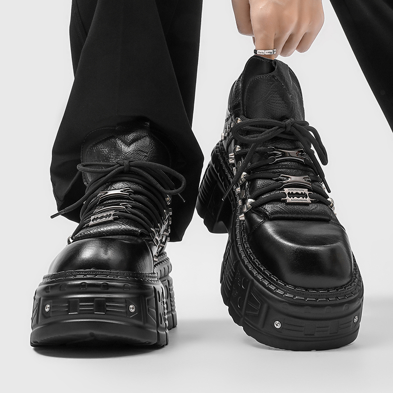 Yeni Gotik Punk erkek Platform - Men'S Shoes With Height Increase incelemesi ve fiyatı