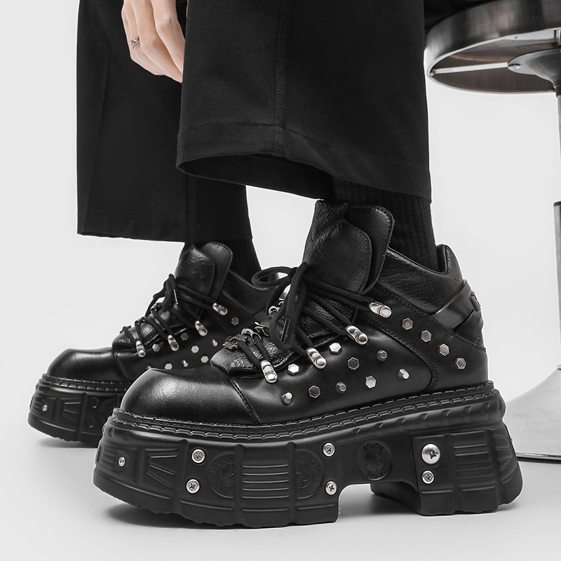 Yeni Gotik Punk erkek Platform - Men'S Shoes With Height Increase incelemesi ve fiyatı